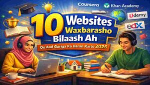 10 Website oo Waxbarasho Bilaash ah oo Aad Guriga Ka Baran Karto 2026